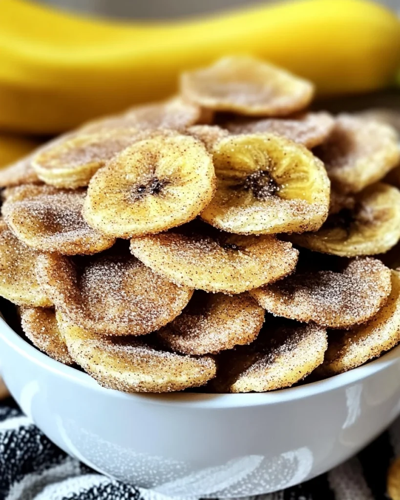 Cinnamon-Sugar Air Fryer Banana Chips
