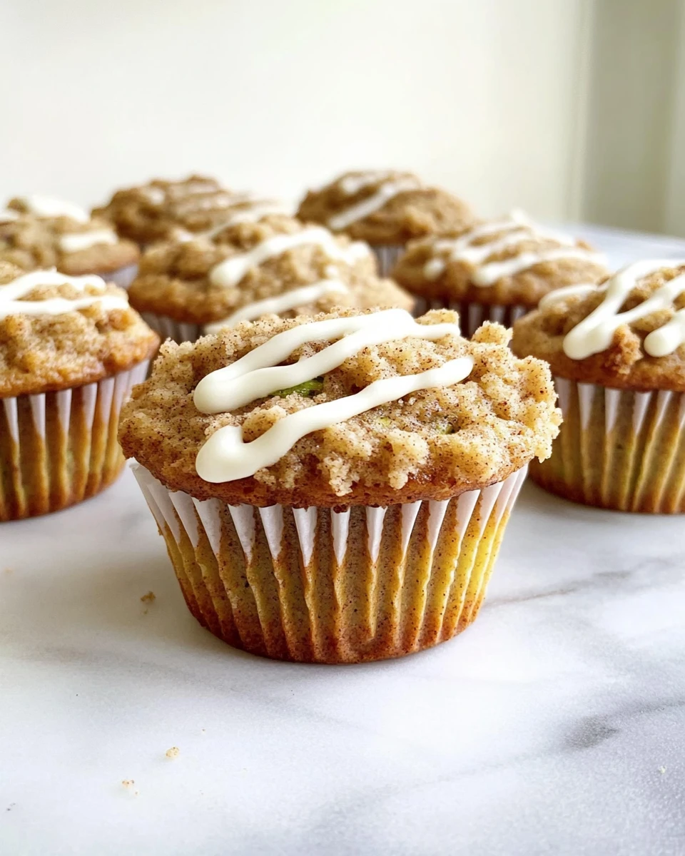 Cinnamon Zucchini Crumb Muffins