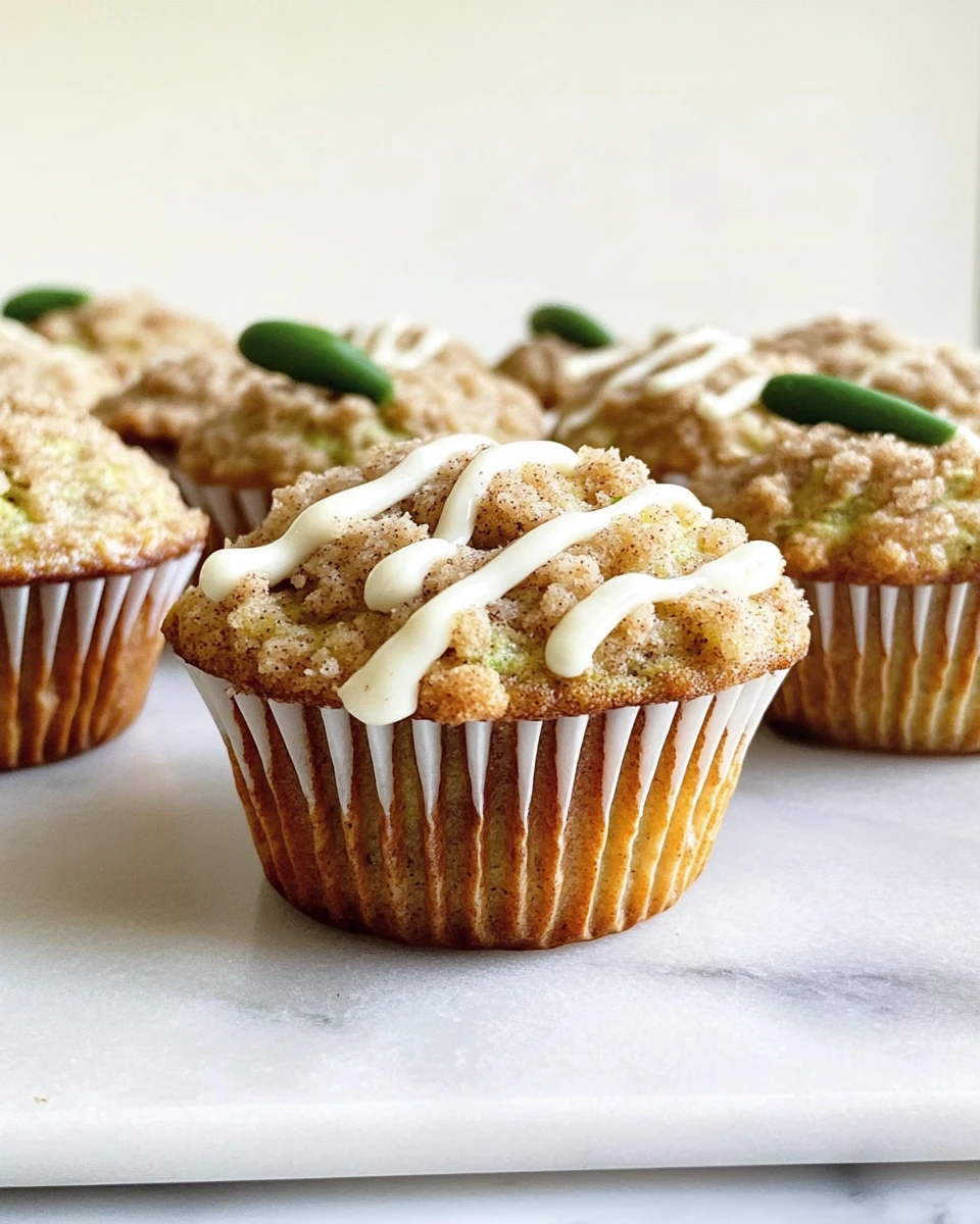 Cinnamon Zucchini Crumb Muffins