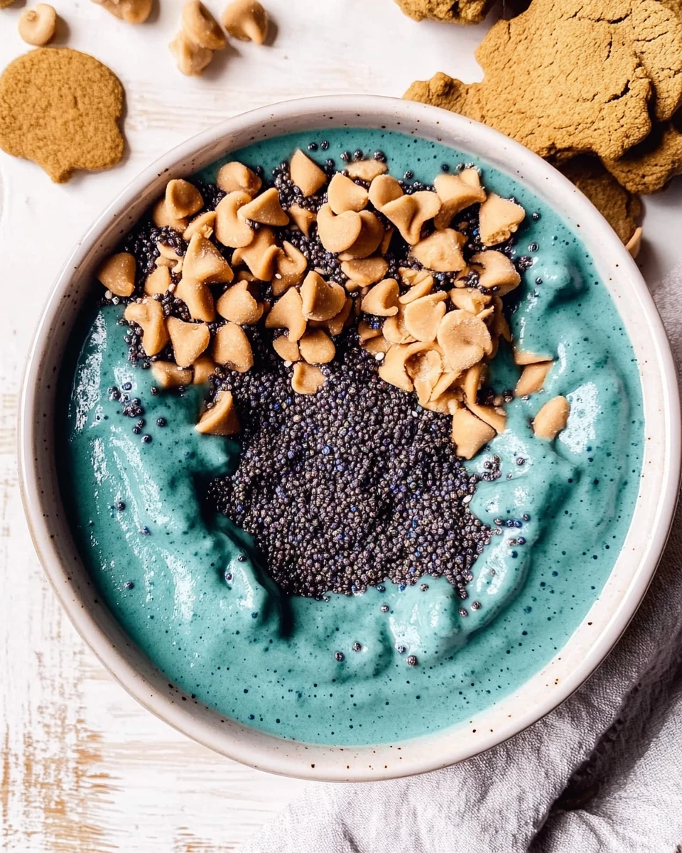 Cookie Monster Blue Spirulina Smoothie Bowl