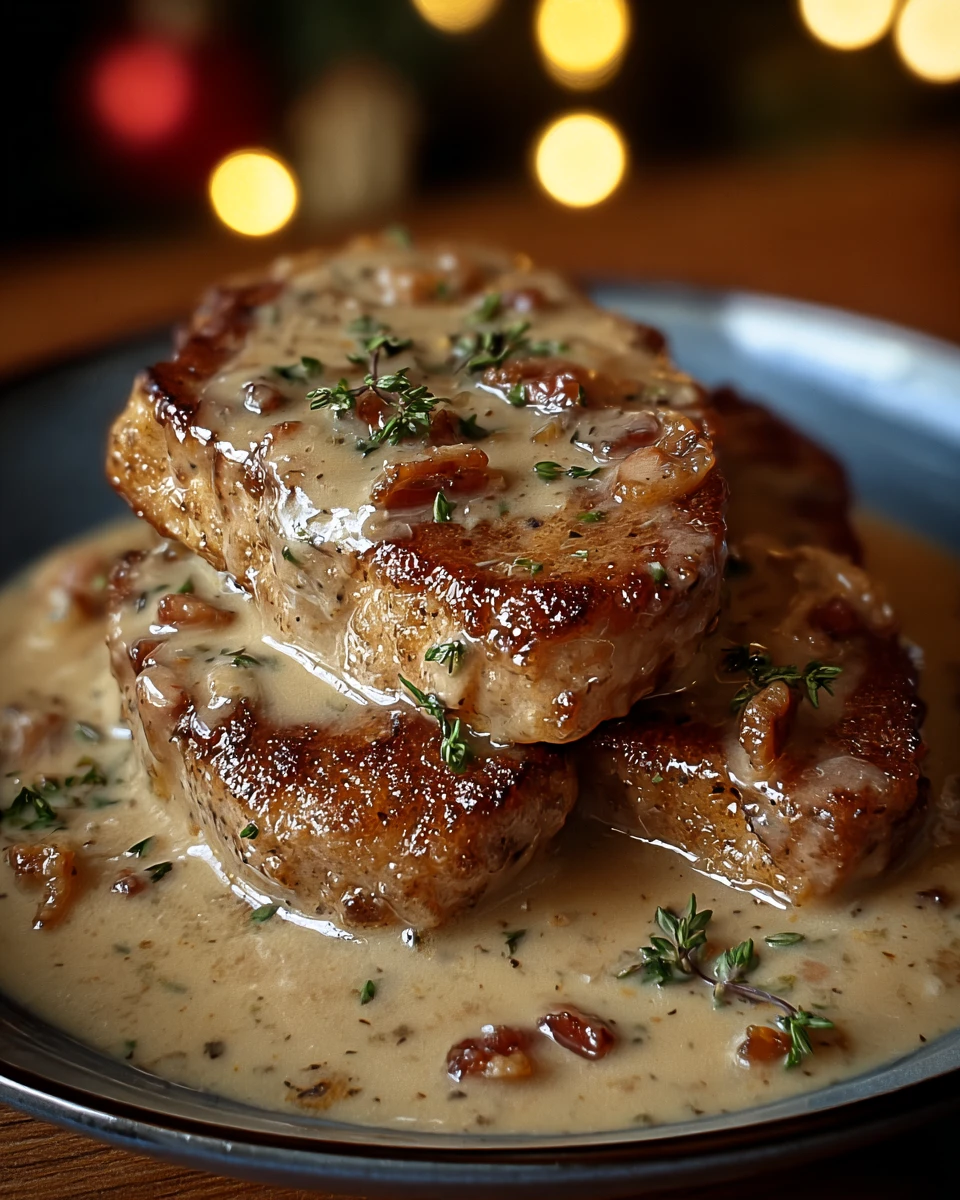 Country Fried Pork Chops with Bacon Gravy