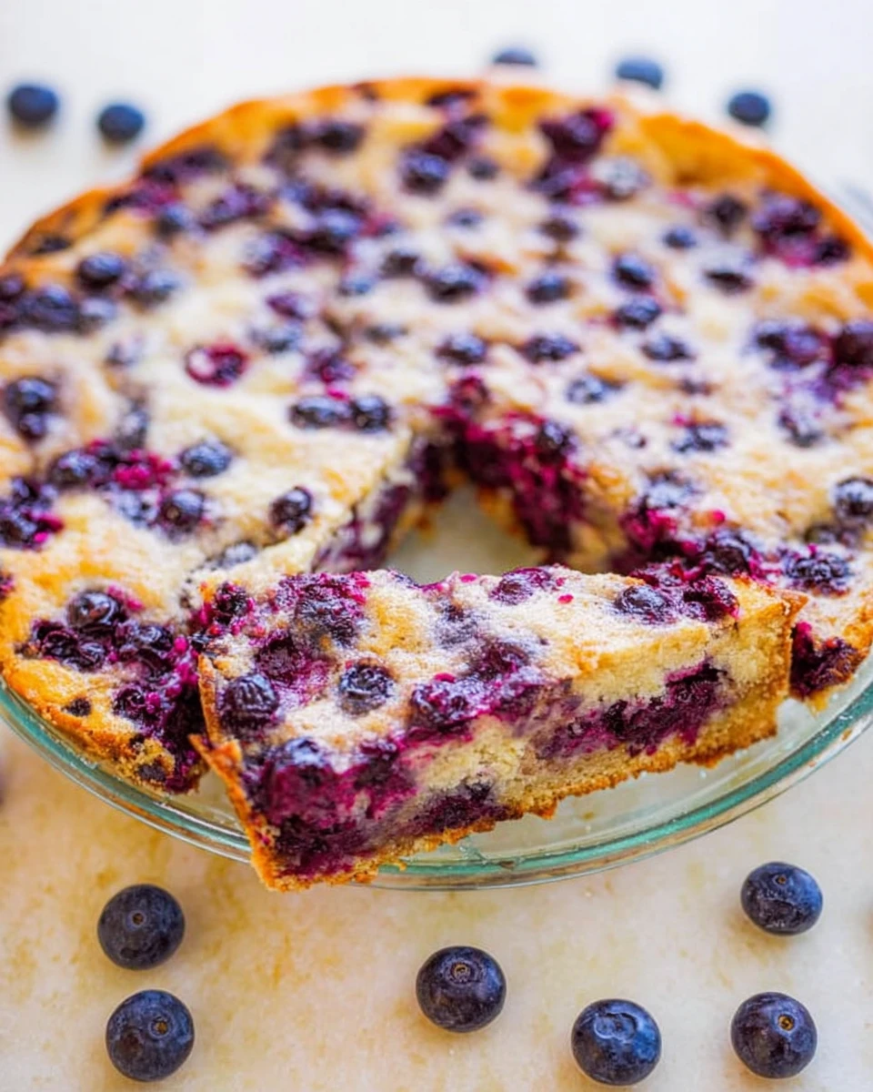 Crustless Blueberry Pie
