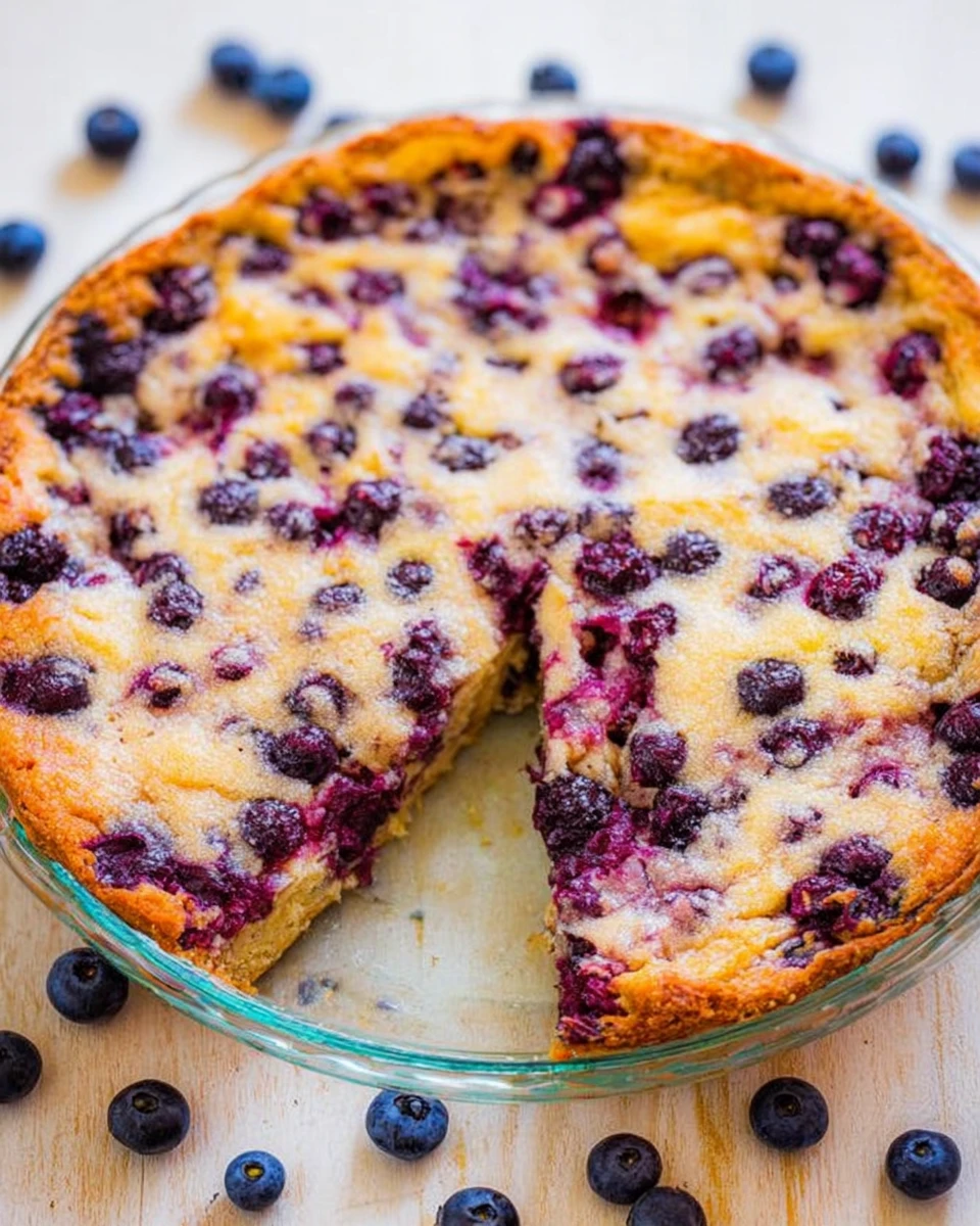 Crustless Blueberry Pie