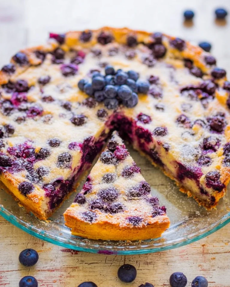 Crustless Blueberry Pie