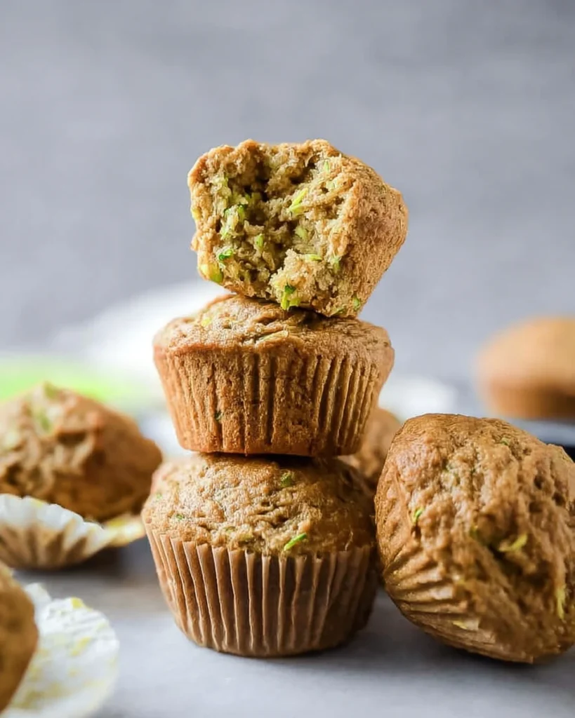 Easy Moist Healthy Zucchini Muffins