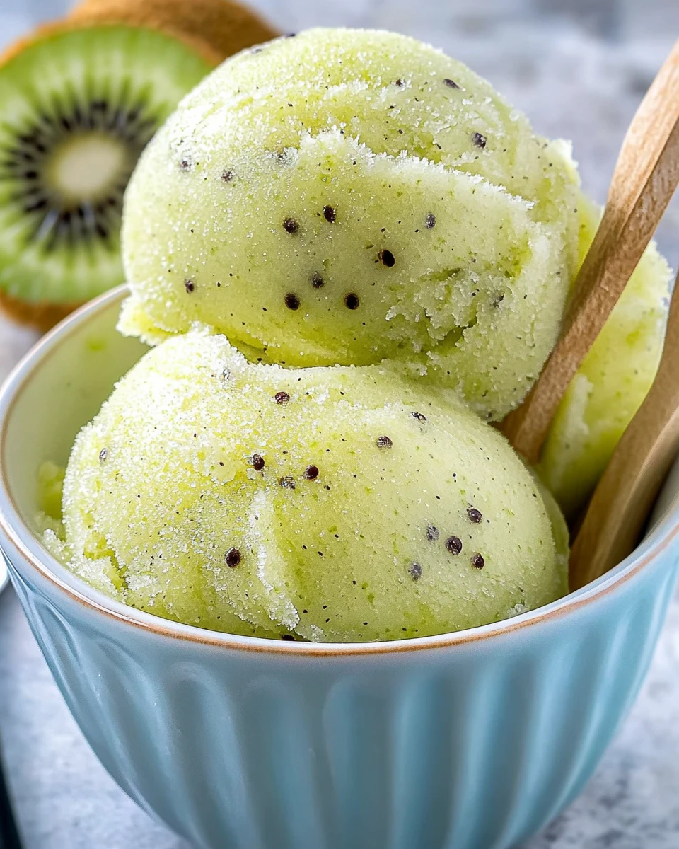 Easy Peasy Kiwi Sorbet