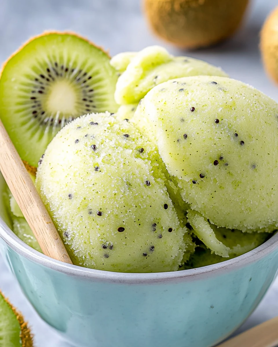 Easy Peasy Kiwi Sorbet