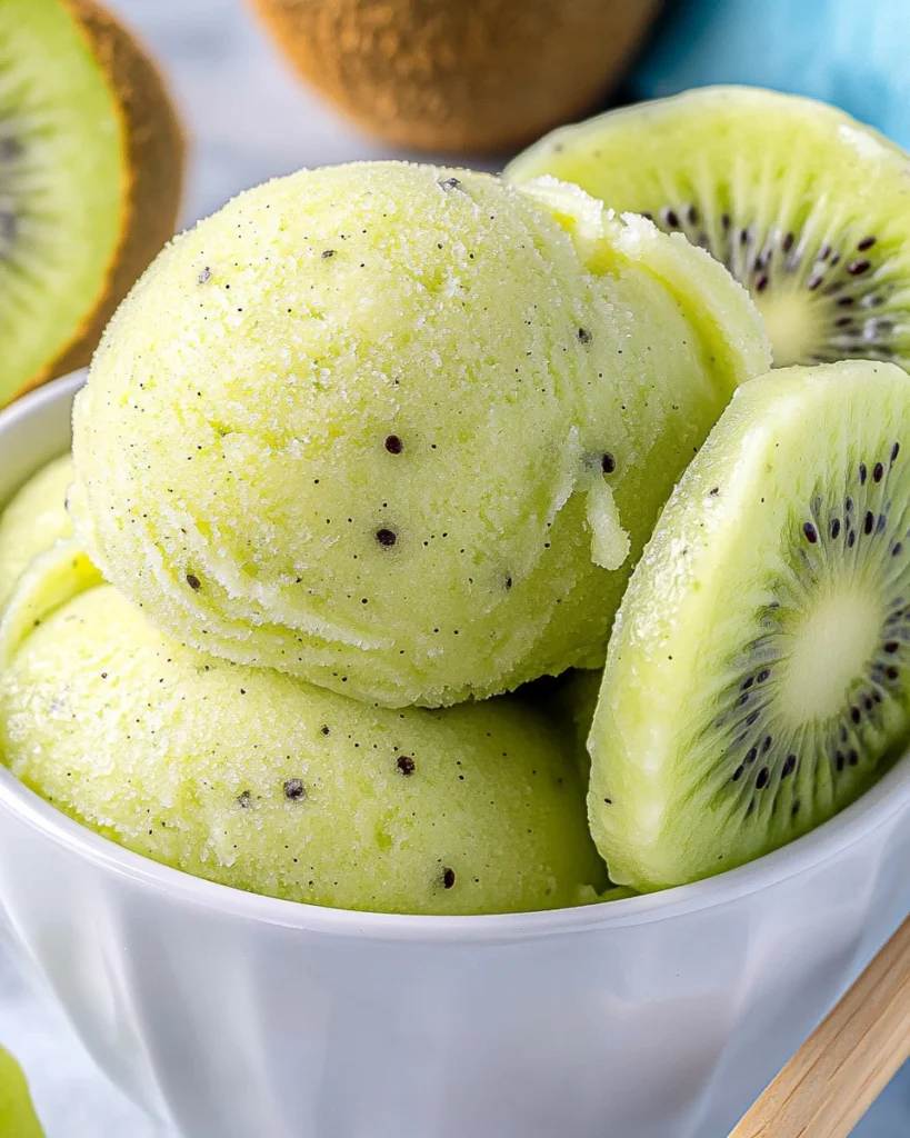 Easy Peasy Kiwi Sorbet