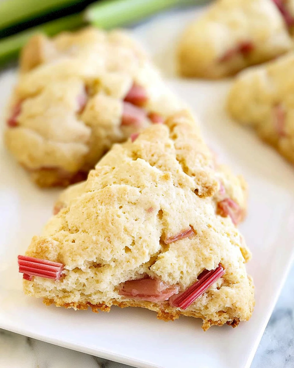 Easy Rhubarb Scones