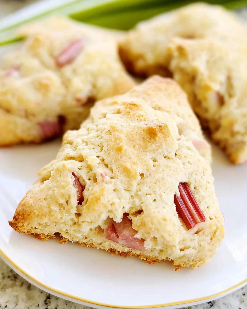 Easy Rhubarb Scones