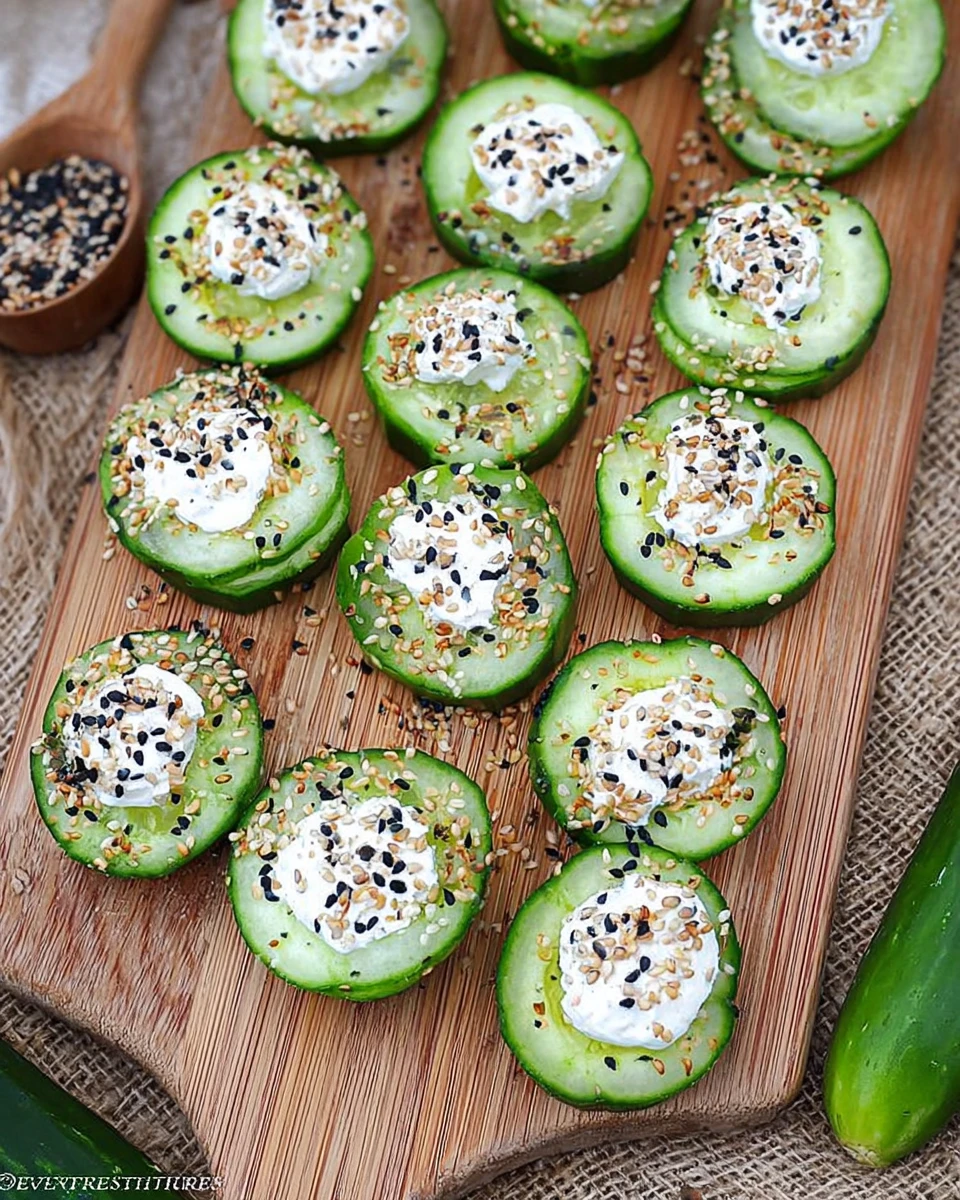 Everything Bagel Cucumber Bites