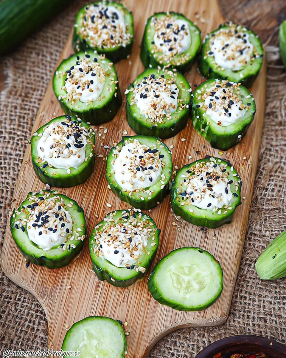 Everything Bagel Cucumber Bites