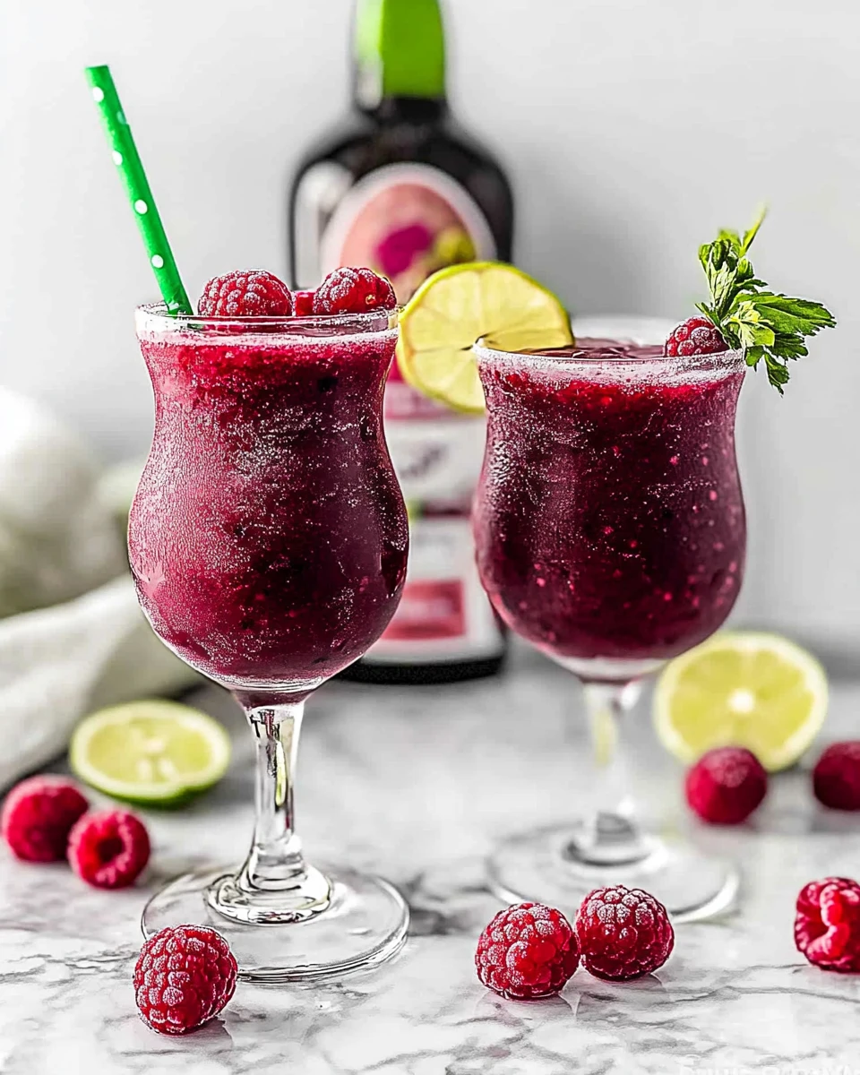 Frozen Cherry Raspberry Daiquiri