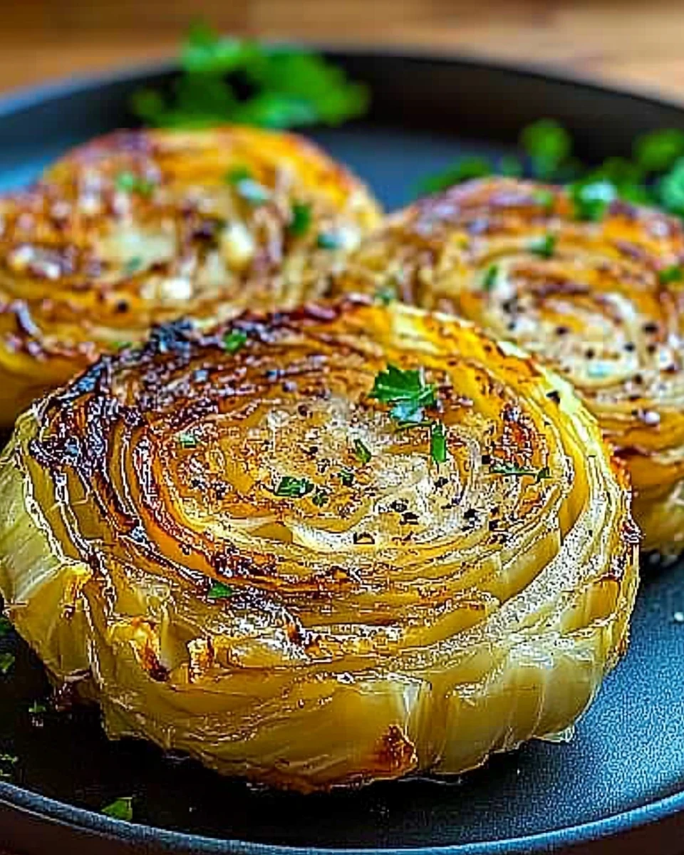 Garlic Cabbage Steaks