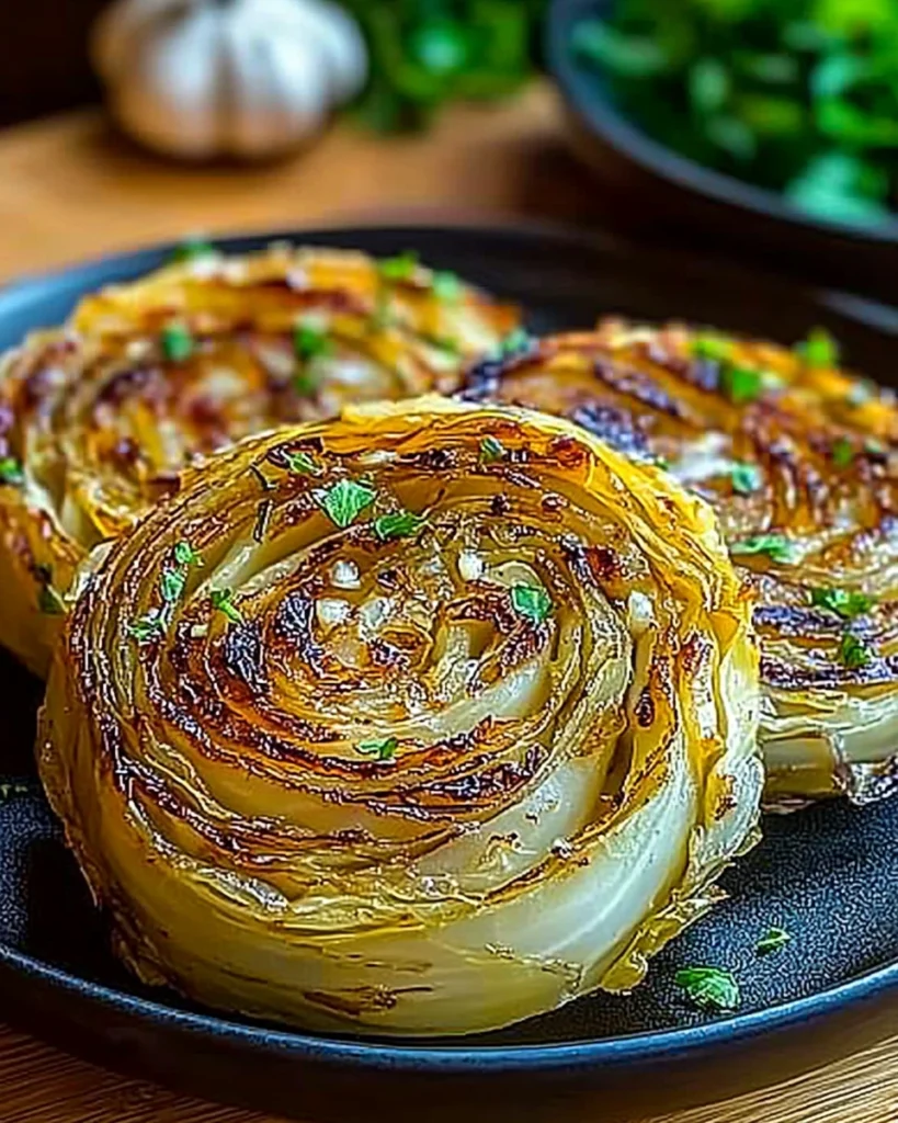 Garlic Cabbage Steaks
