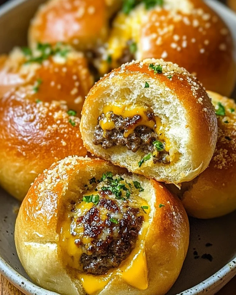 Garlic Parmesan Cheeseburger Bombs