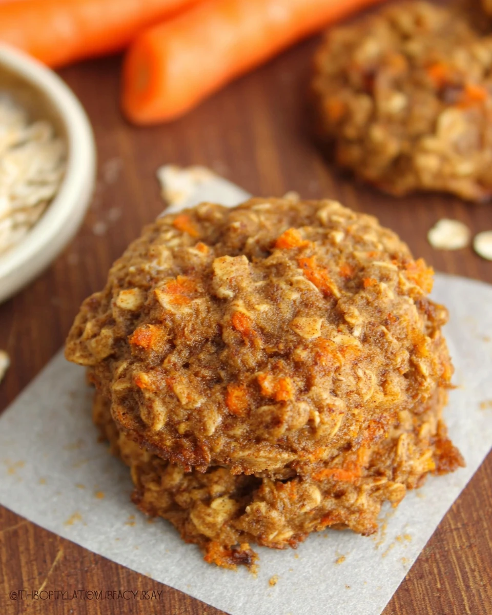 Healthy Carrot Cake Oatmeal Cookies