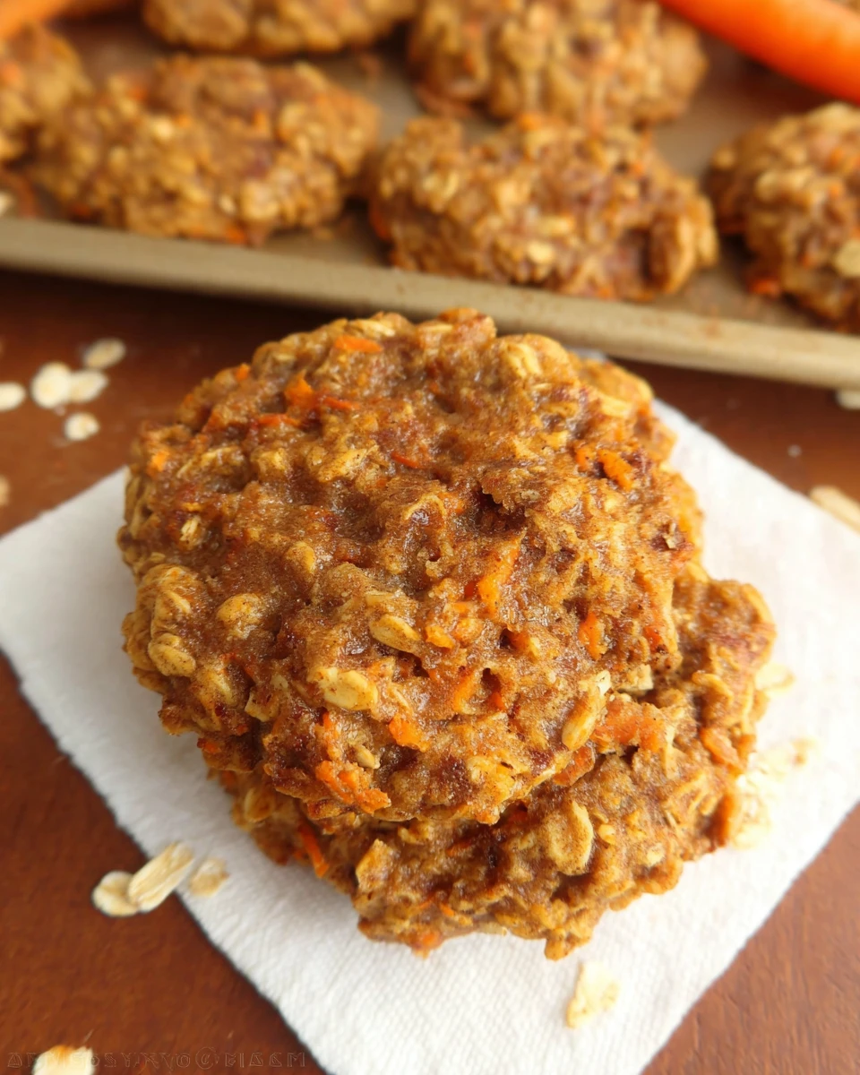 Healthy Carrot Cake Oatmeal Cookies