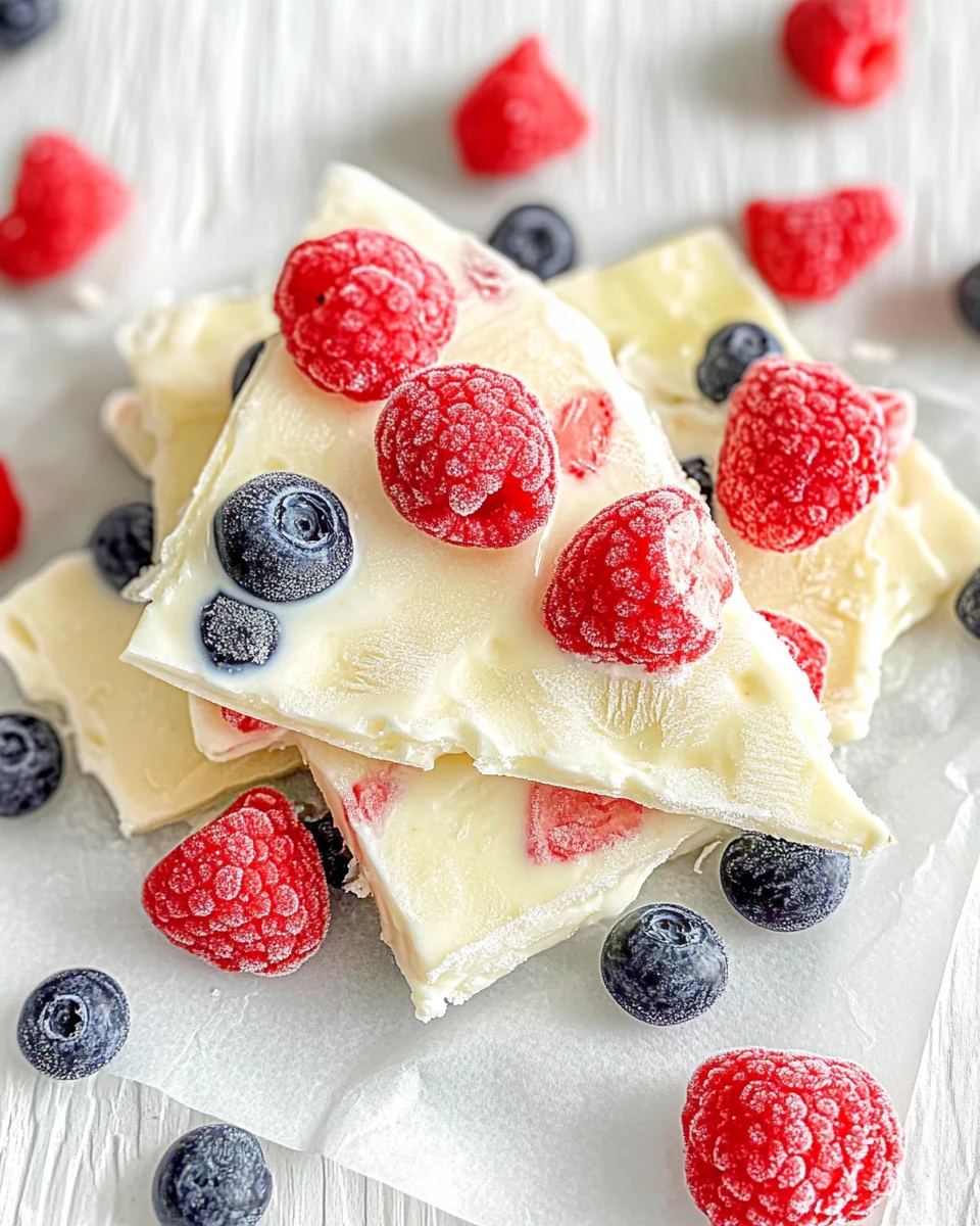 Healthy Frozen Greek Yogurt Bark
