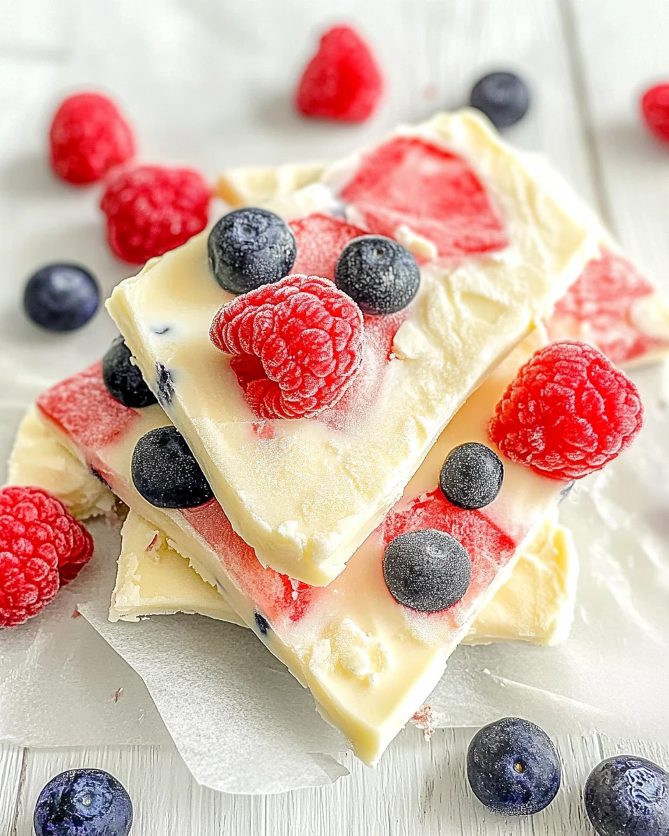 Healthy Frozen Greek Yogurt Bark