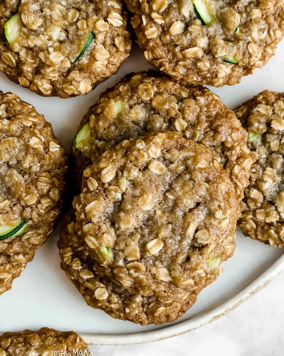 Healthy Zucchini Oatmeal Cookies