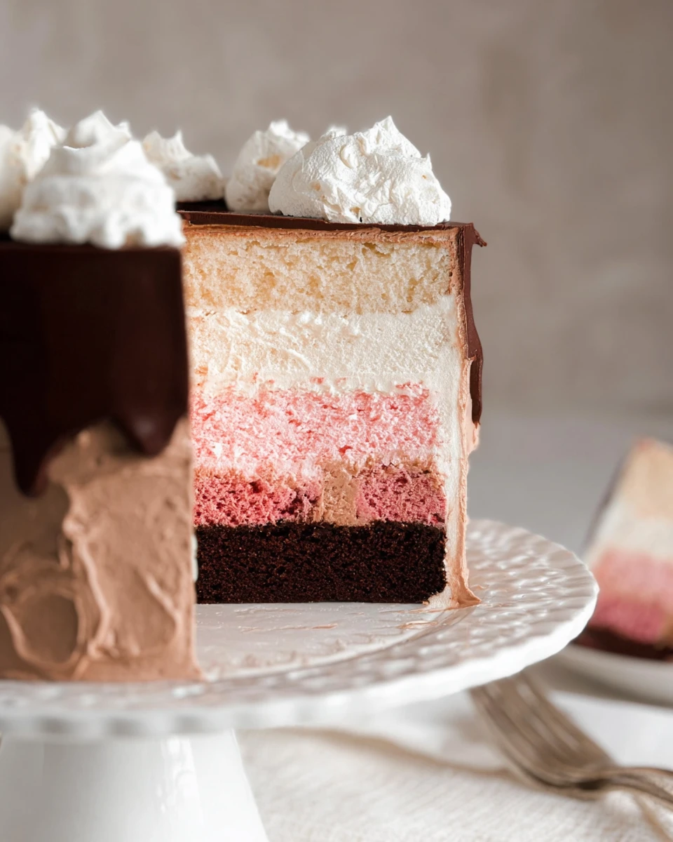 High Altitude Neapolitan Cake