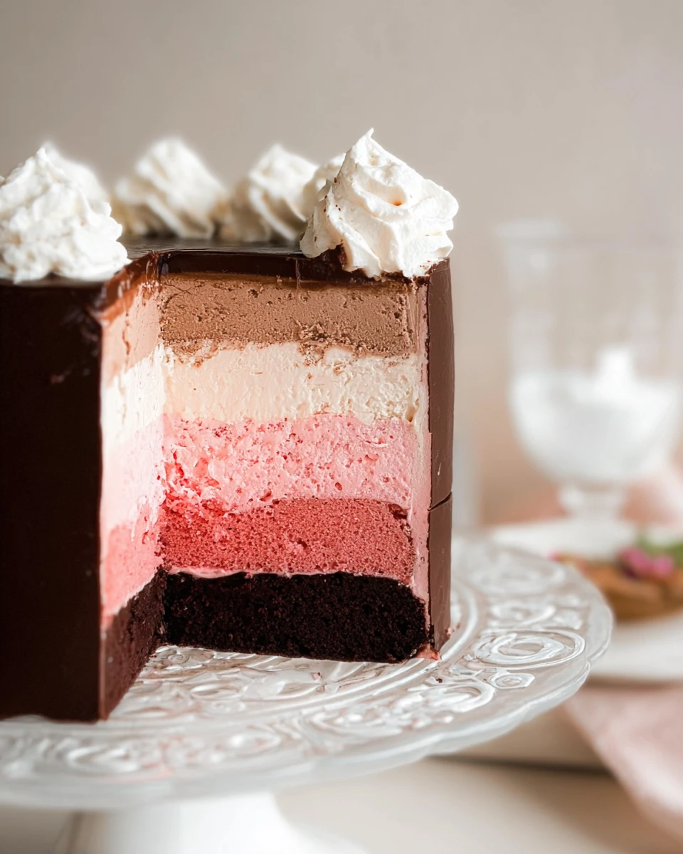 High Altitude Neapolitan Cake