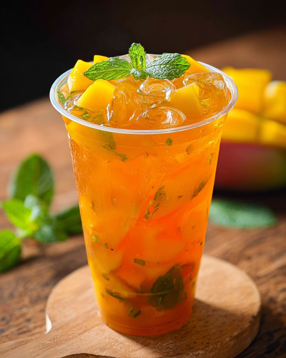 Homemade Mango Iced Tea