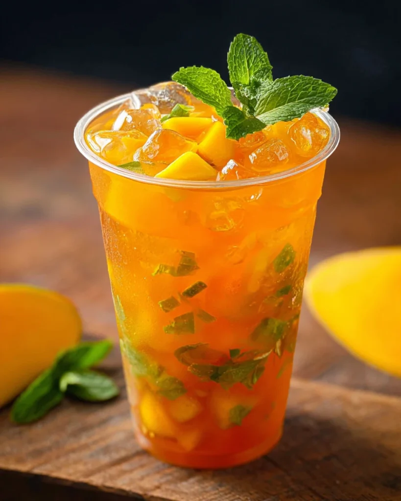 Homemade Mango Iced Tea