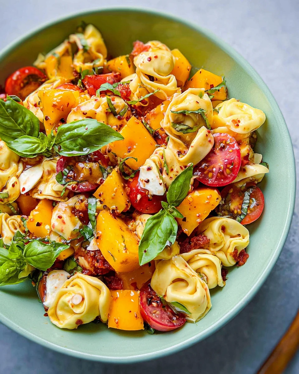 Hot Honey Tortellini Pasta Salad