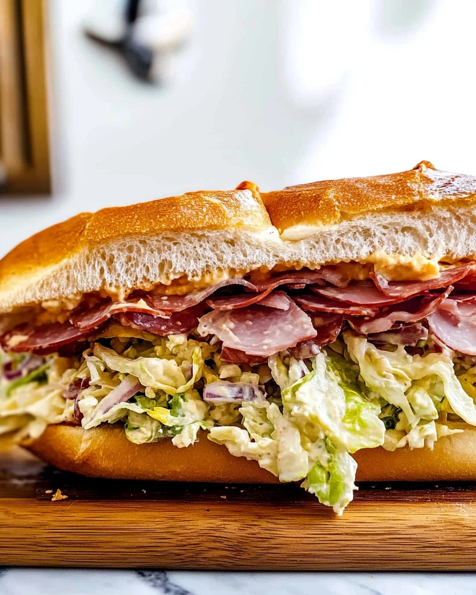 Italian Grinder Sandwich (TikTok Salad Sandwich)