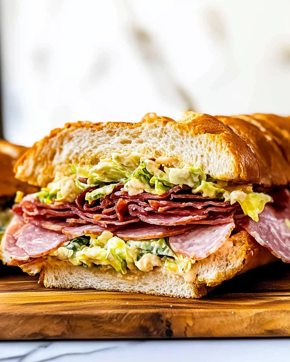 Italian Grinder Sandwich (TikTok Salad Sandwich)