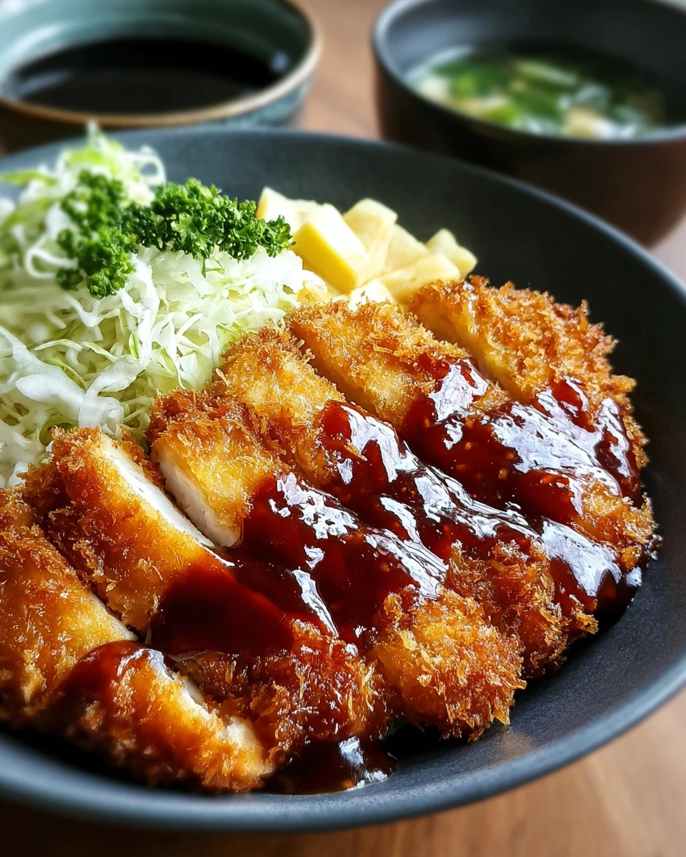 Japanese Katsu Bowls with Tonkatsu Sauce
