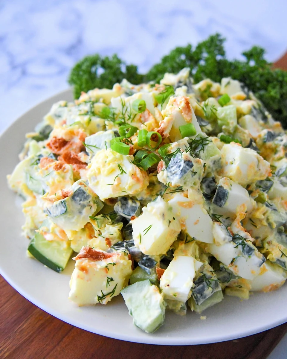 Low Carb Cucumber Egg Salad