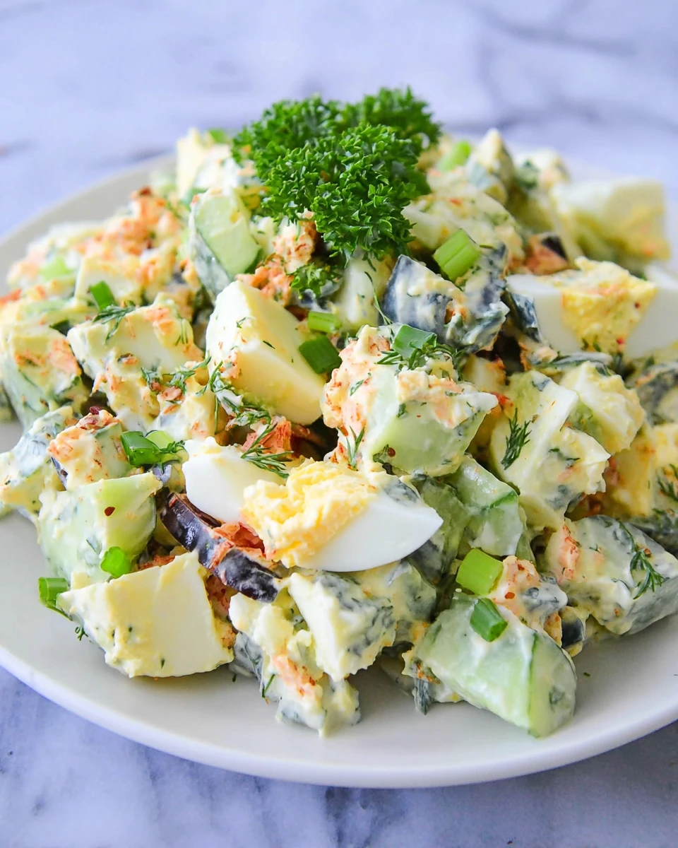 Low Carb Cucumber Egg Salad