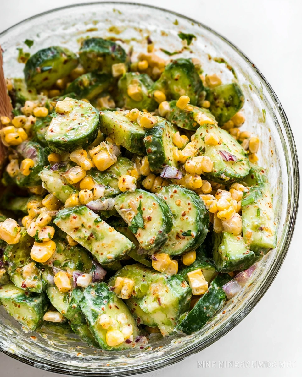 Mexican Cucumber Salad with Sweet Corn