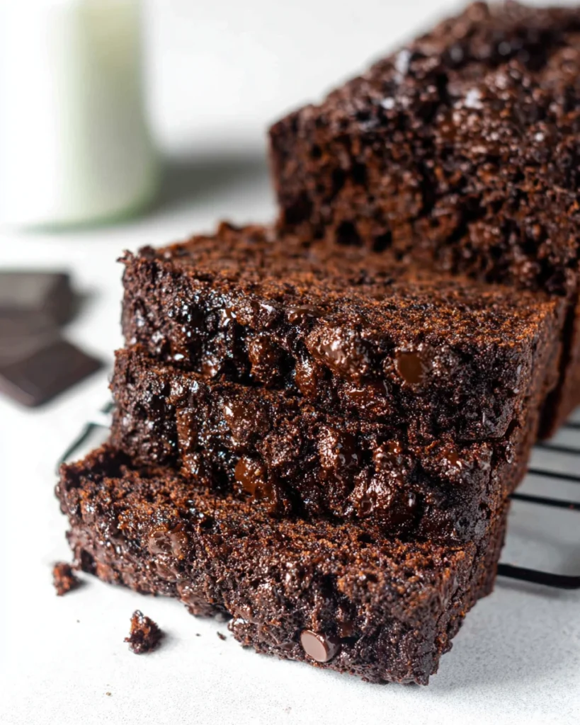 Moist Double Chocolate Fudge Zucchini Bread