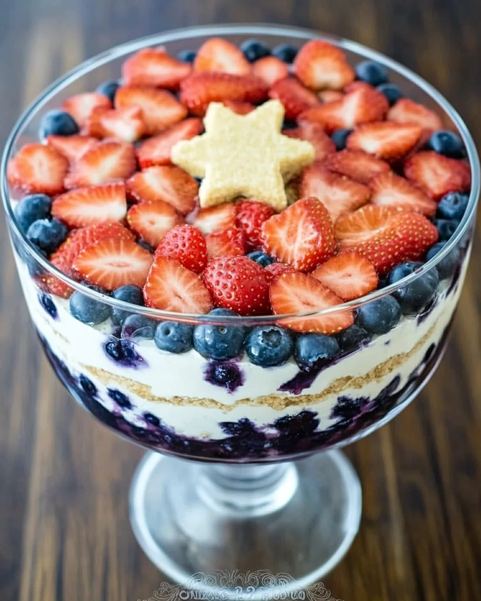 No-Bake Strawberry Blueberry Trifle