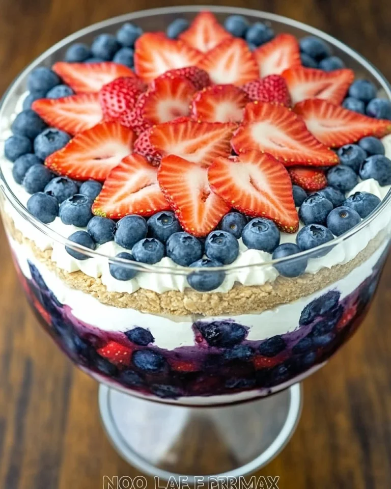 No-Bake Strawberry Blueberry Trifle