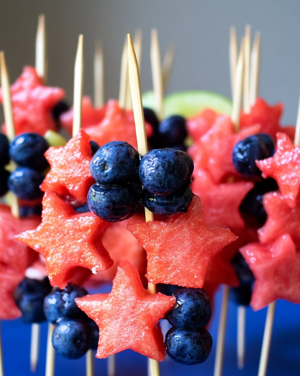 Patriotic Fruit Kabob Skewers