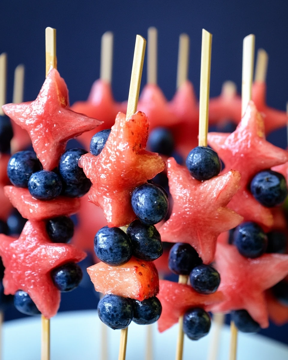 Patriotic Fruit Kabob Skewers