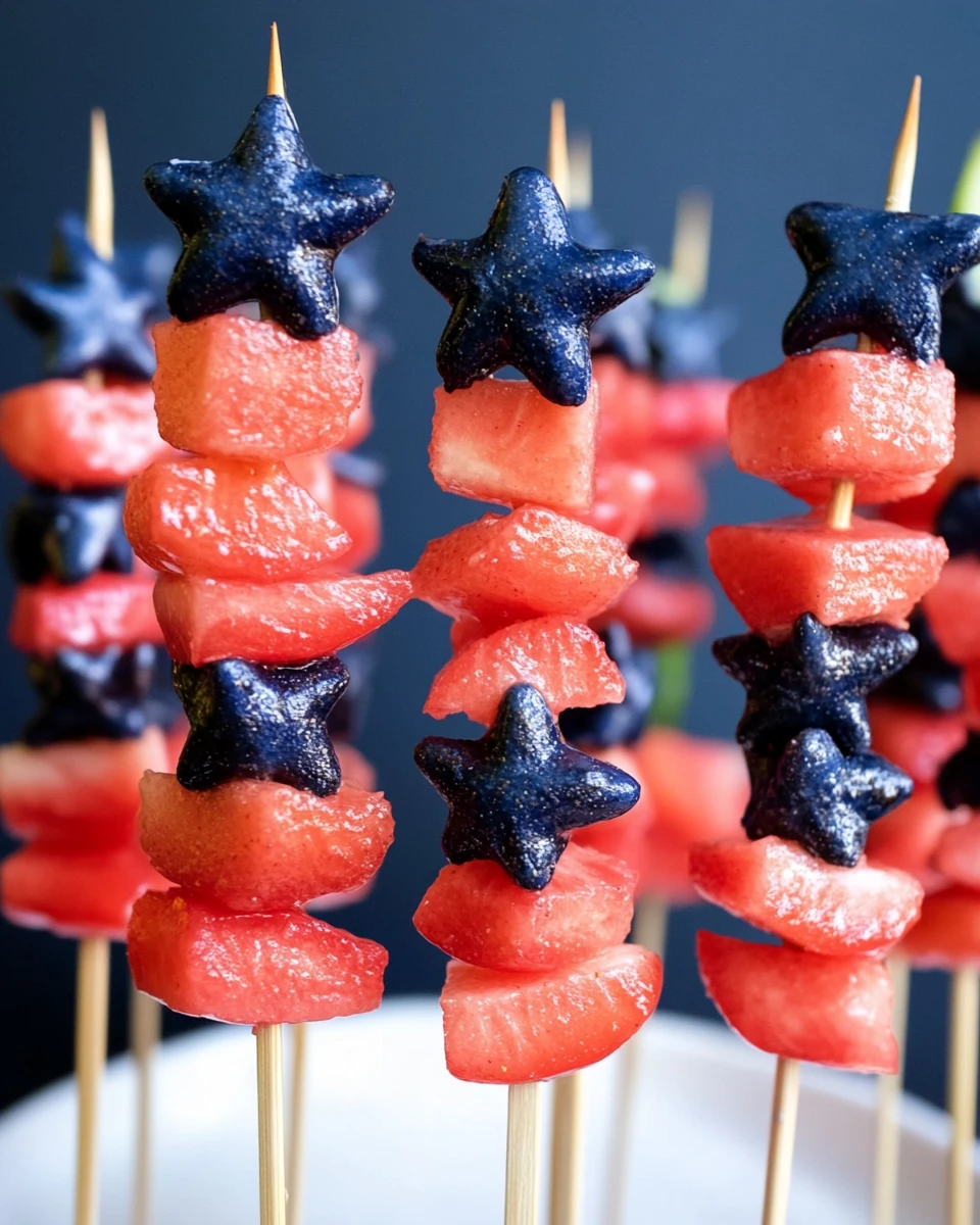 Patriotic Fruit Kabob Skewers