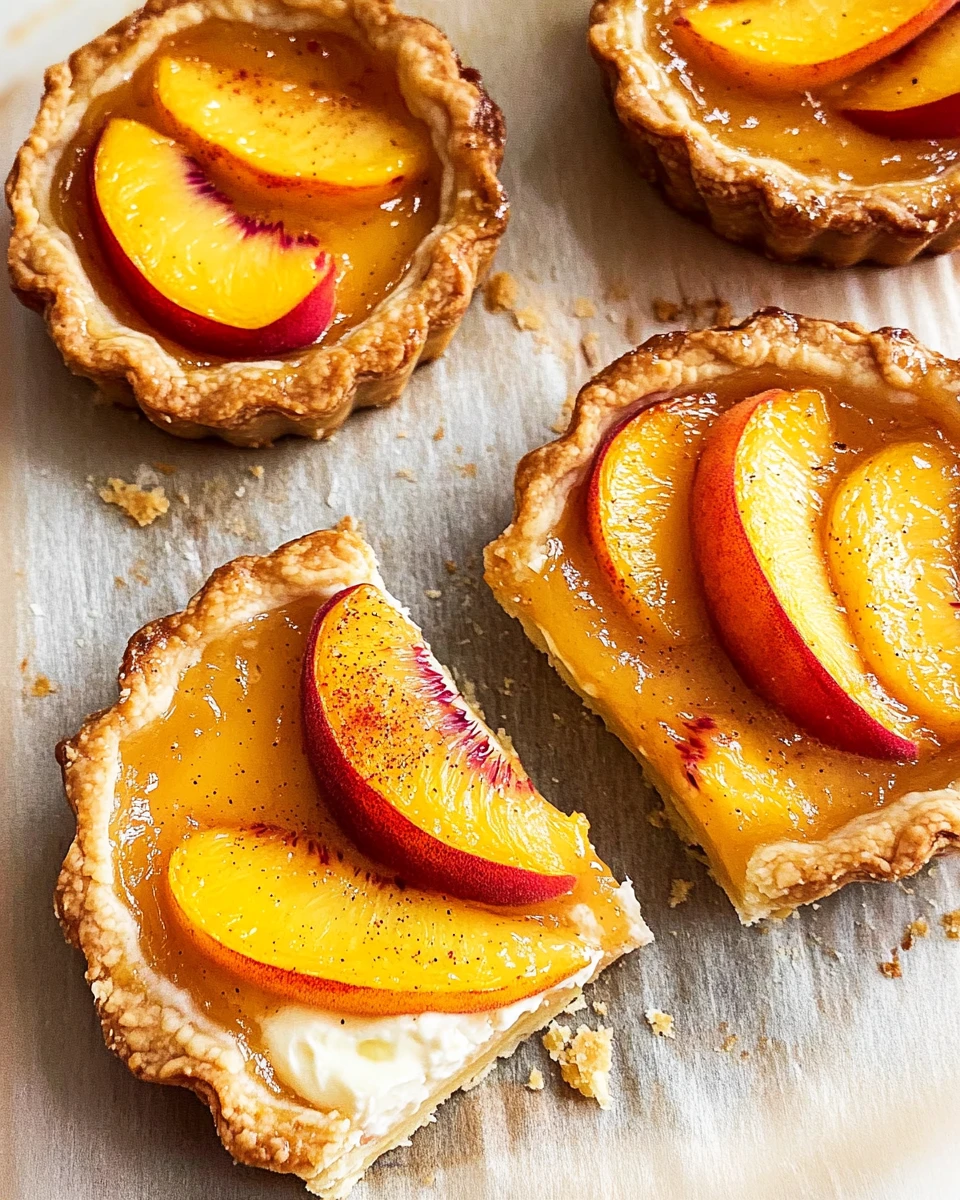 Peach and Cream Cheese Mini Tarts