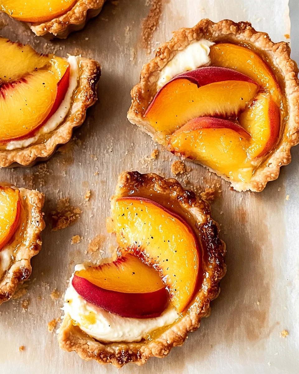 Peach and Cream Cheese Mini Tarts