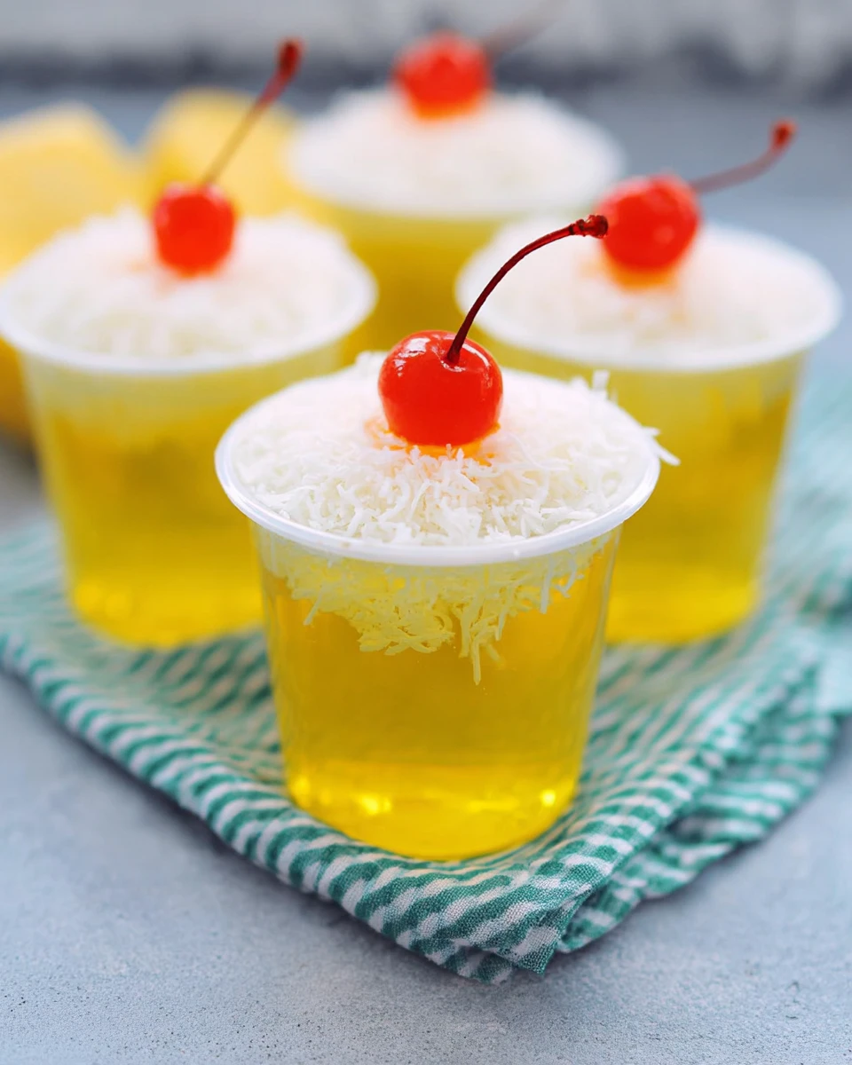 Pina Colada Jello Shots