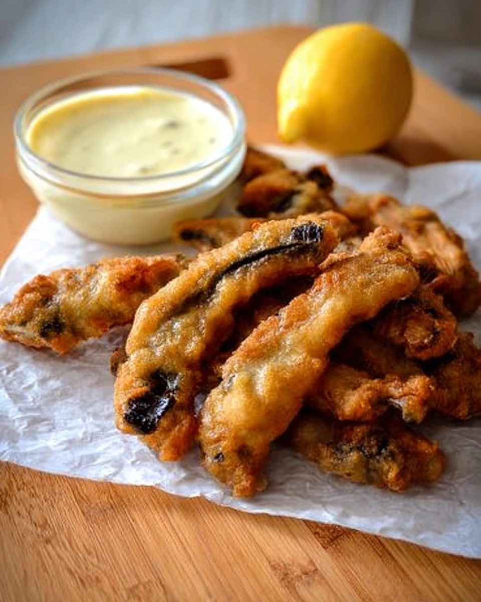 Portobello Fries with Meyer Lemonnaise