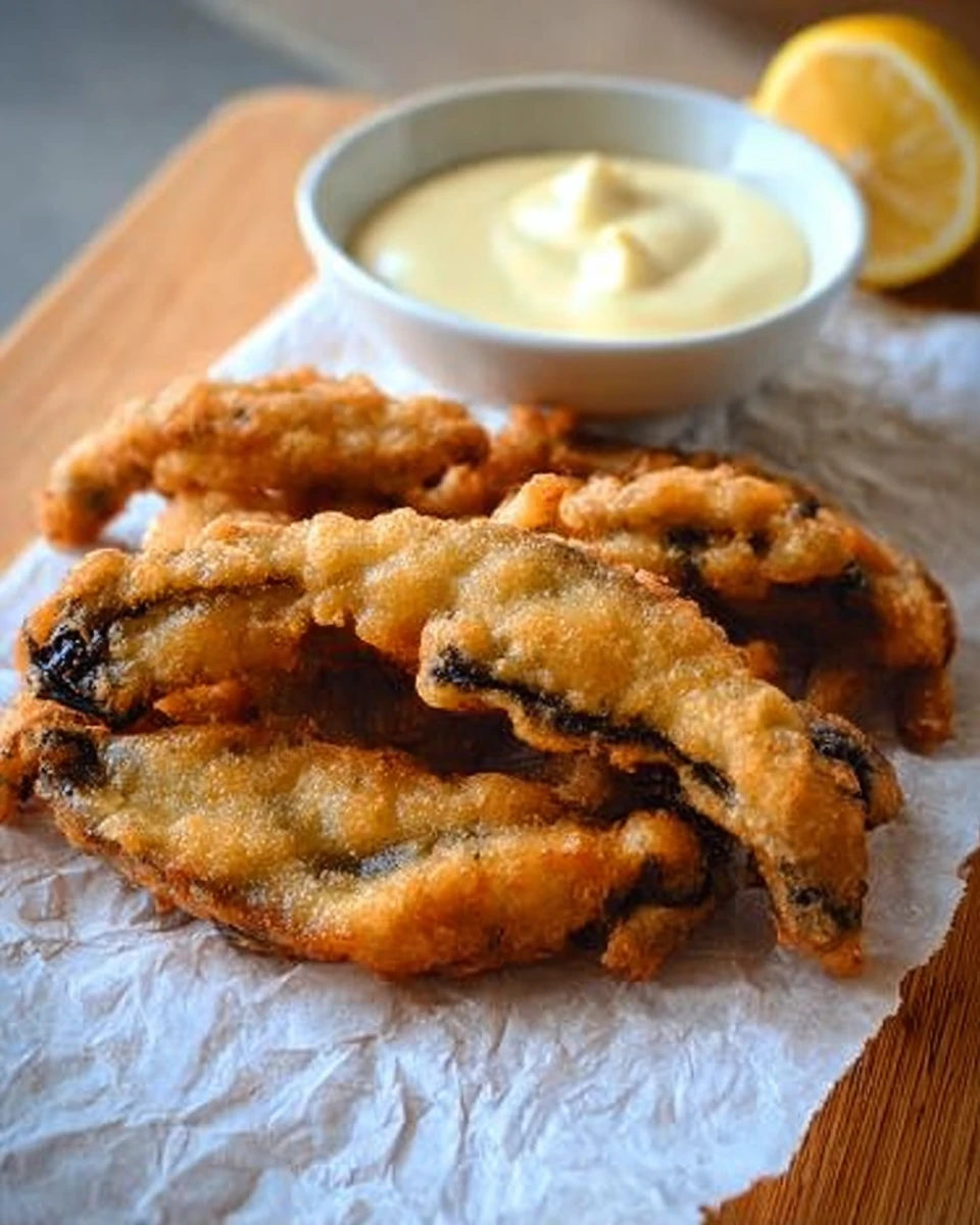 Portobello Fries with Meyer Lemonnaise