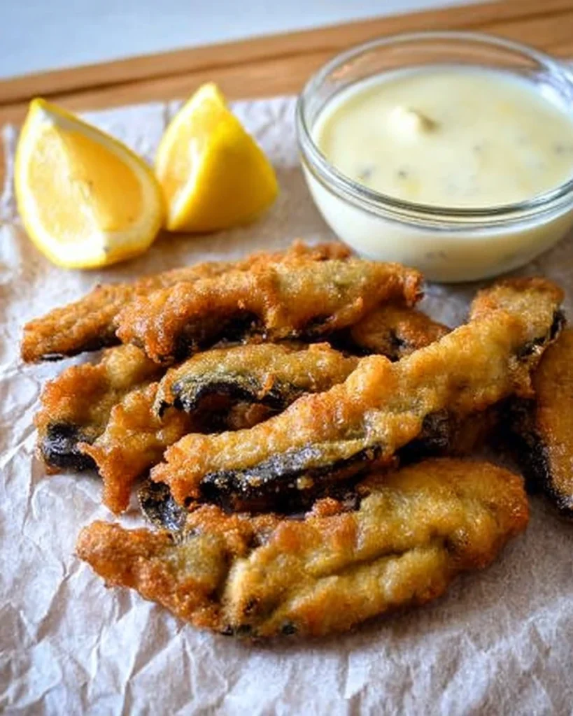 Portobello Fries with Meyer Lemonnaise