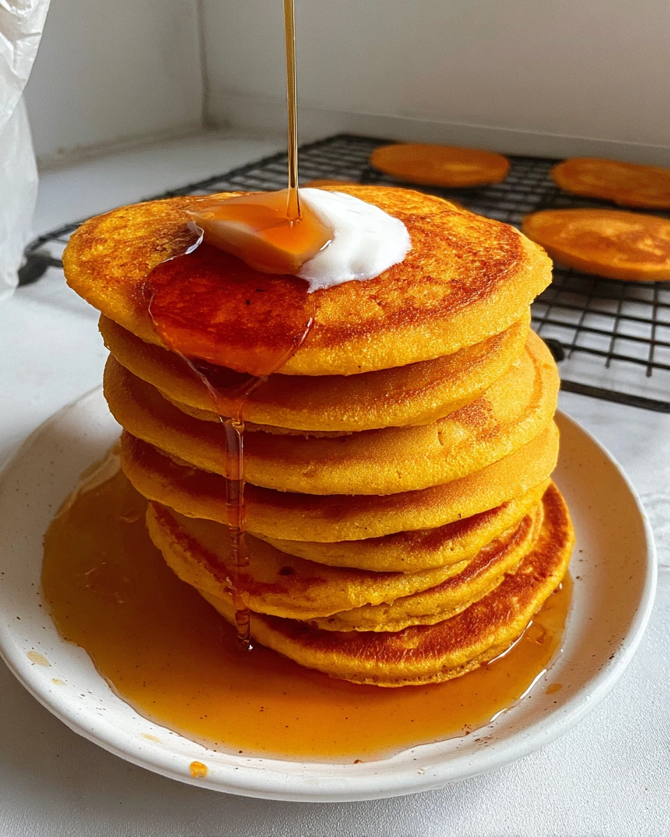 Pumpkin Cottage Cheese Pancakes