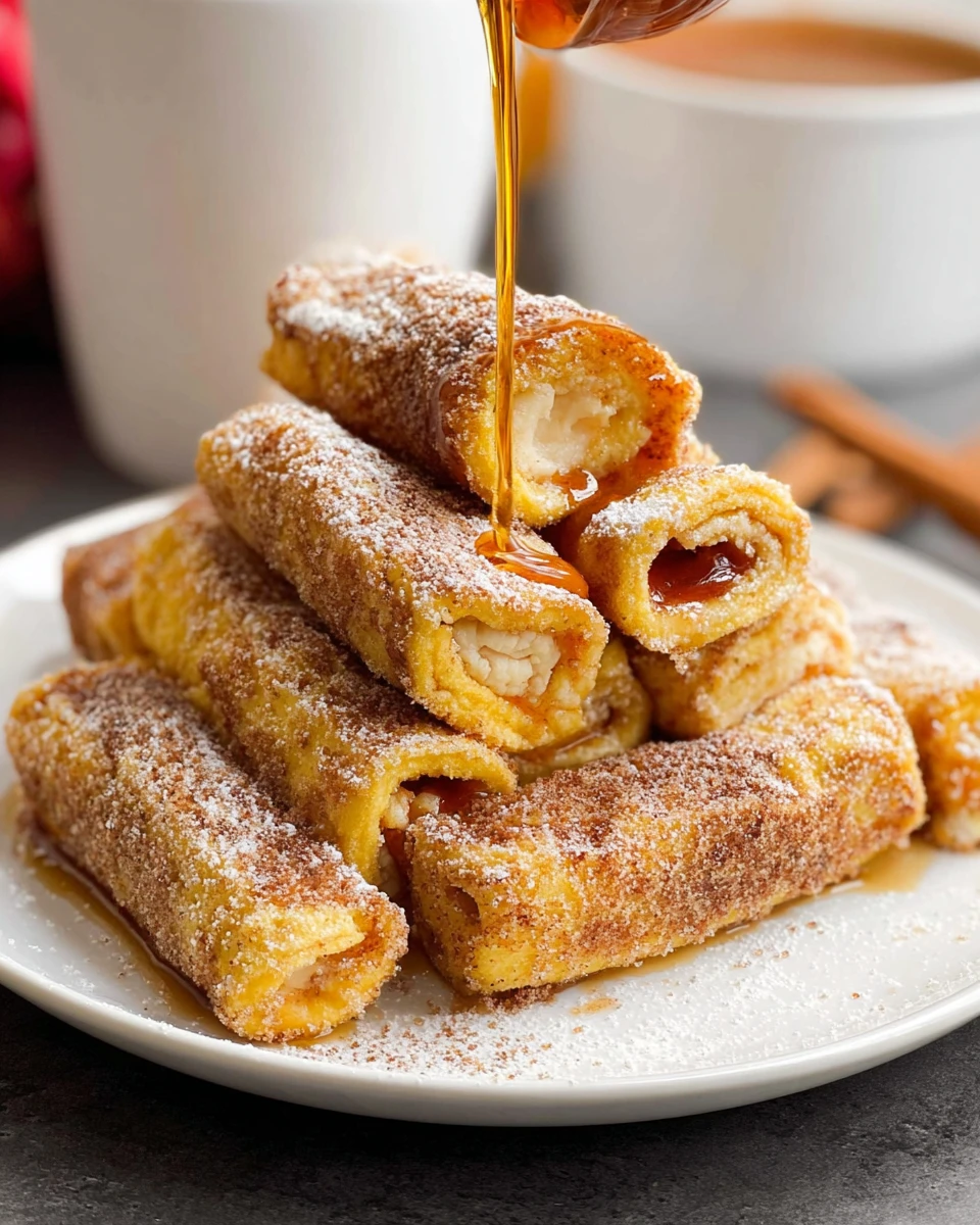 Pumpkin French Toast Roll-Ups